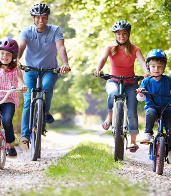 Fahrradtour mit der Familie