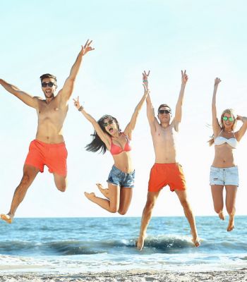 Menschen am Strand